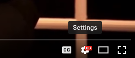 Screenshot: YouTube Settings Icon